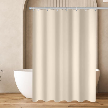 Duschvorhang Beige 80x180cm Polyester Antischimmel Wasserabweisend