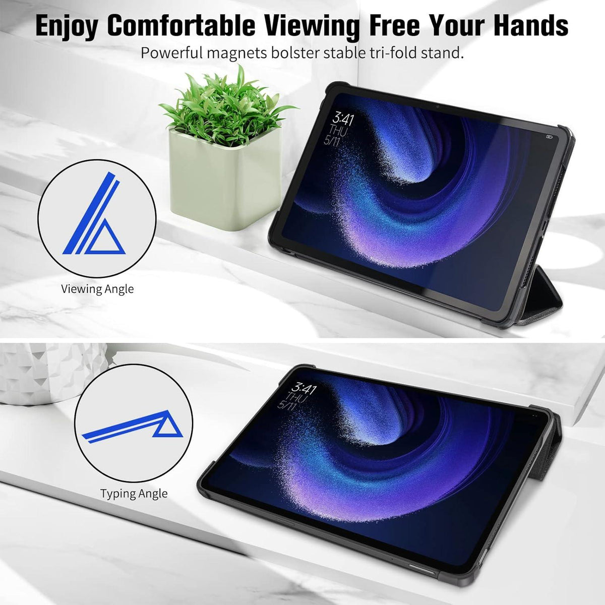 DLveer Xiaomi Pad 6/Pad 6 Pro 11 Zoll Hülle Schwarz
