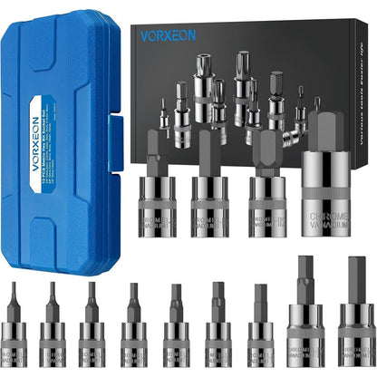 Sechskant Steckschlüssel Set 13tlg. metrisch 2-14mm S2 Stahl für Drehmomentschlüssel