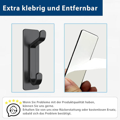 Pickpiff 12er Set Klebehaken Ultra Stark 6kg Schwarz Ohne Bohren