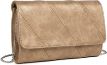Stylische Clutch Tasche für Damen - Gold Abendtasche mit großer