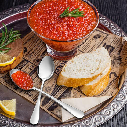 12 Edelstahl Kaffeelöffel – 14cm Dessertlöffel Set