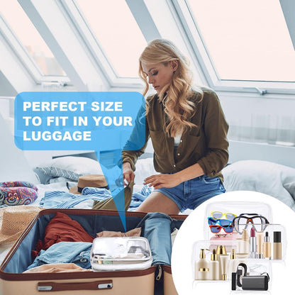 Aucuu Kulturtasche Transparent PVC TSA-zugelassene Make-up-Taschen