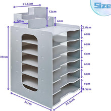 Holz Briefablage mit Stifthalter 7-Tier Organizer für Büro