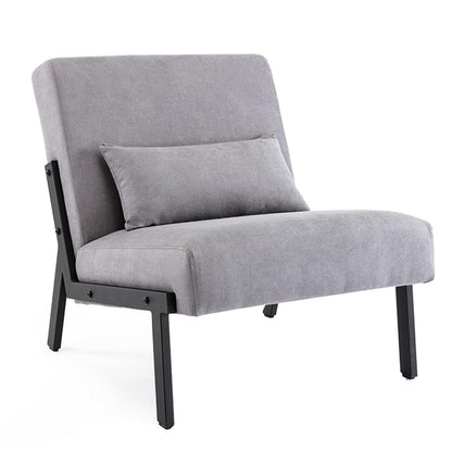 Moderner Lounge Sessel Grau – Bequemer Relax Sessel mit Kissen