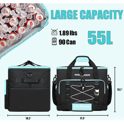 Kühltasche 55L – Groß, Faltbar & Auslaufsicher für Picknick & Camping