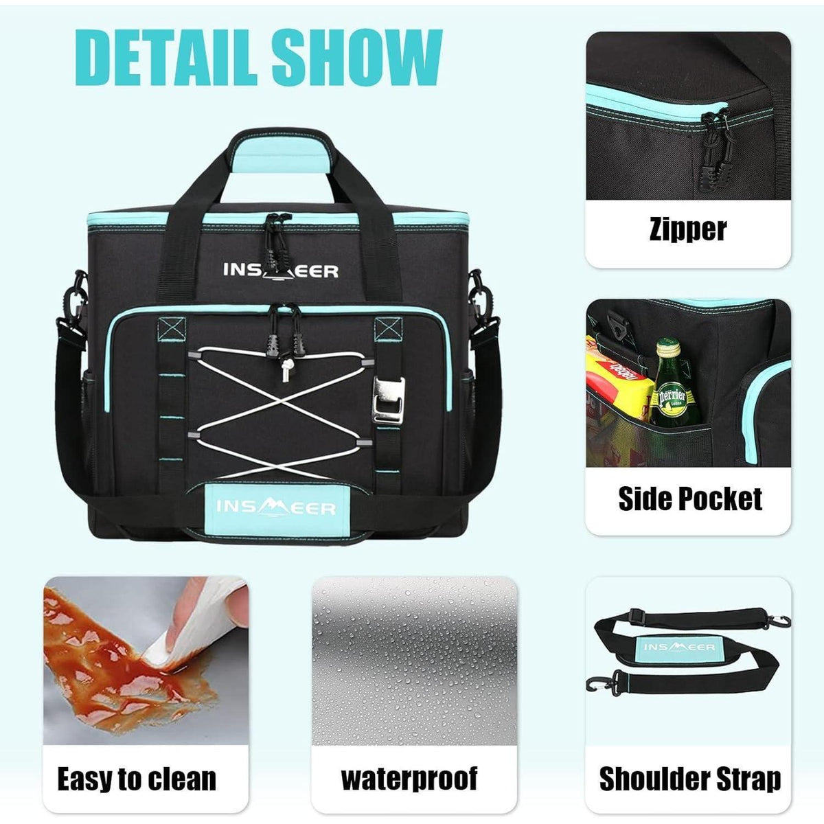 Kühltasche 55L – Groß, Faltbar & Auslaufsicher für Picknick & Camping
