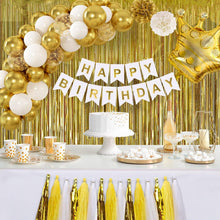 Geburtstagsdeko Weiß Gold Party Deko Luftballons Happy