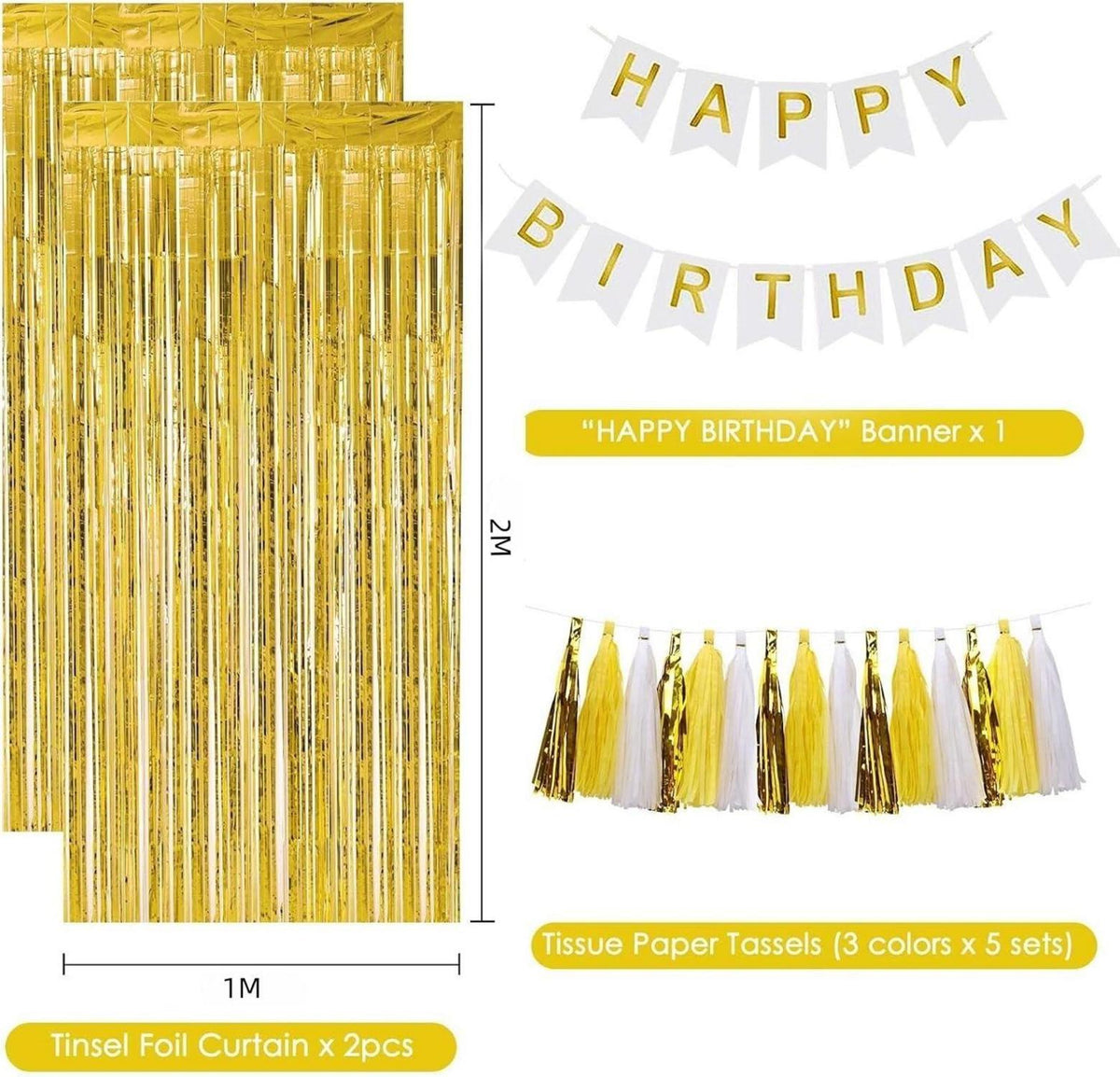 Geburtstagsdeko Weiß Gold Party Deko Luftballons Konfetti Ballons