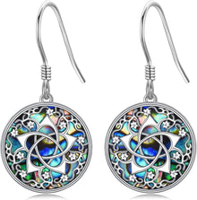 Pentagramm Ohrringe Sterling Silber Abalone Muschel Hypoallergen