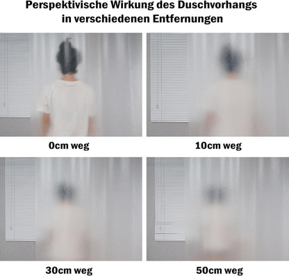 Transparenter Duschvorhang 180x220 mit 5 Magnete unten