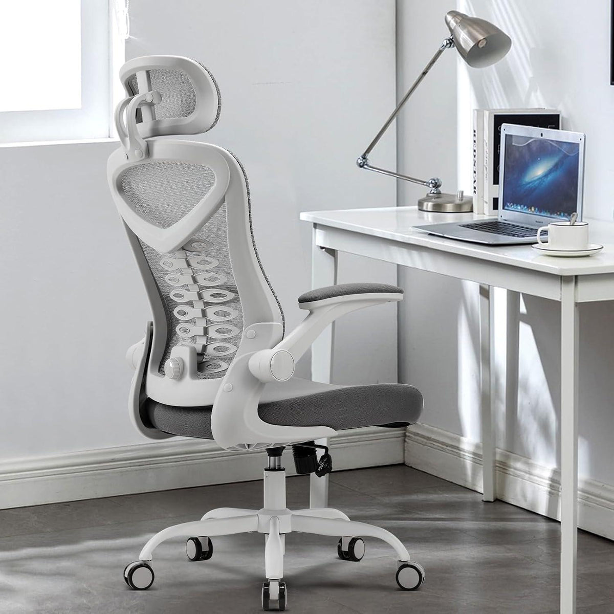 Ergonomischer Bürostuhl mit verstellbarer Lendenwirbelstütze & verdicktem Kissen