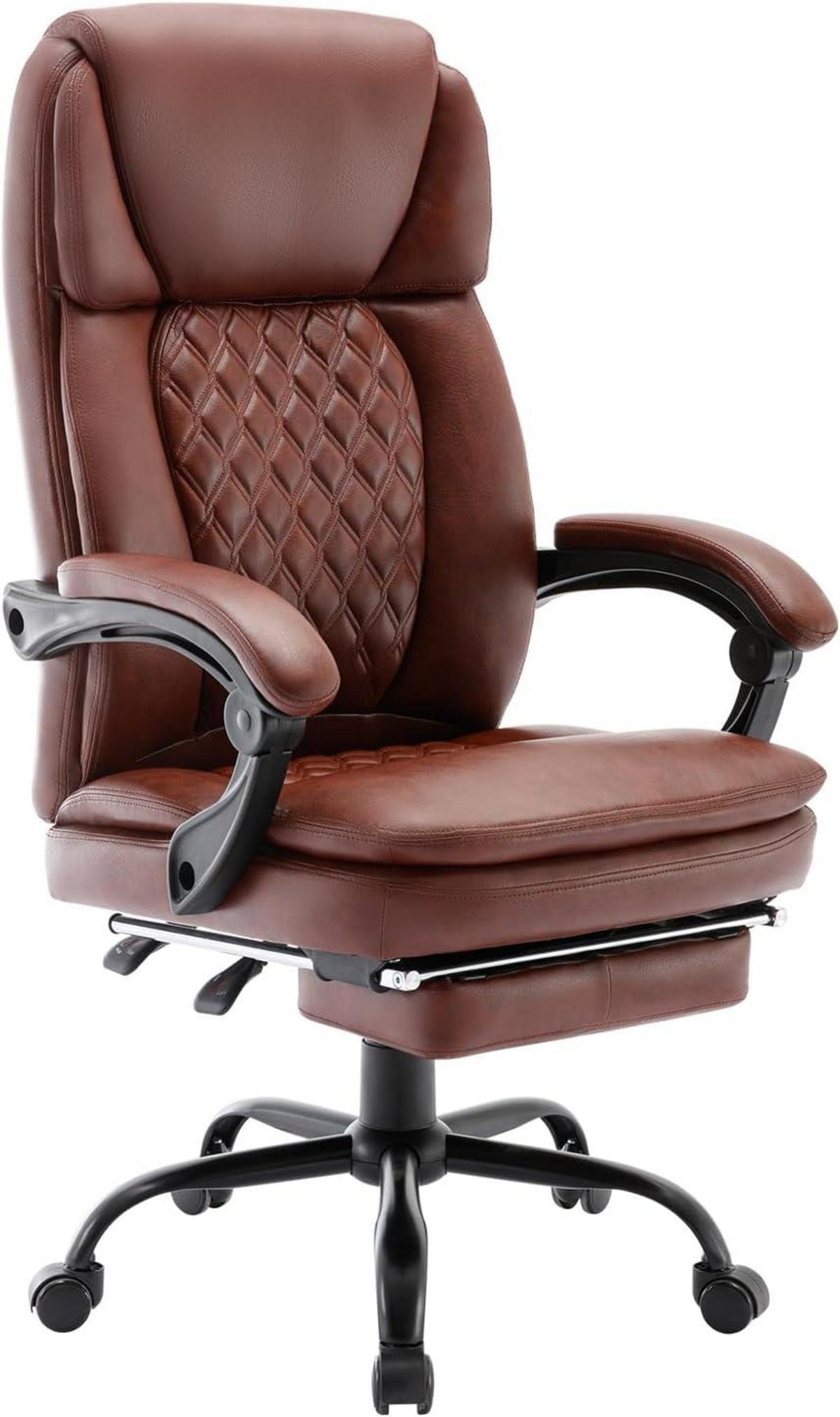 Ergonomischer Bürostuhl PU Leder Hohe Rückenlehne höhenverstellbar