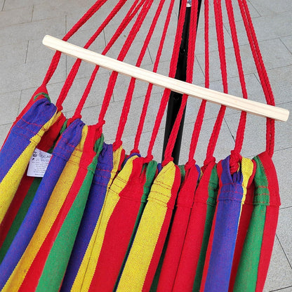 Hängematte für 2 Personen, 220x160cm, Rot, Baumwolle, mit Spreizstab