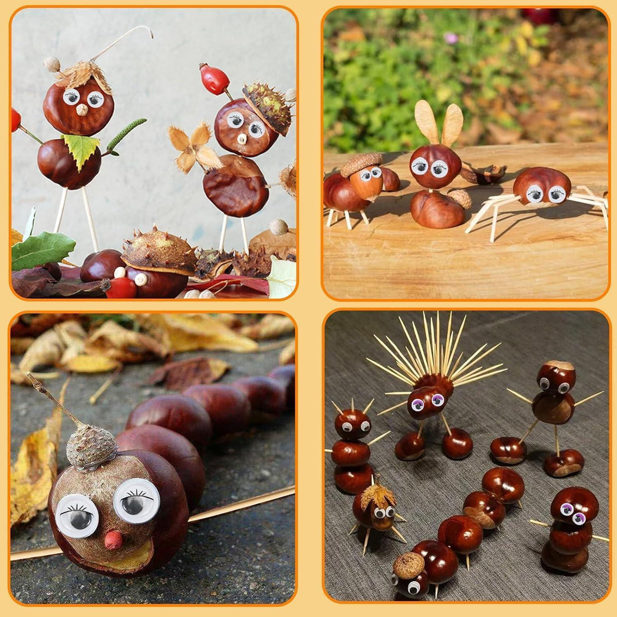 Kastanienbohrer Set 326-teilig – DIY Herbstbasteln für Kinder
