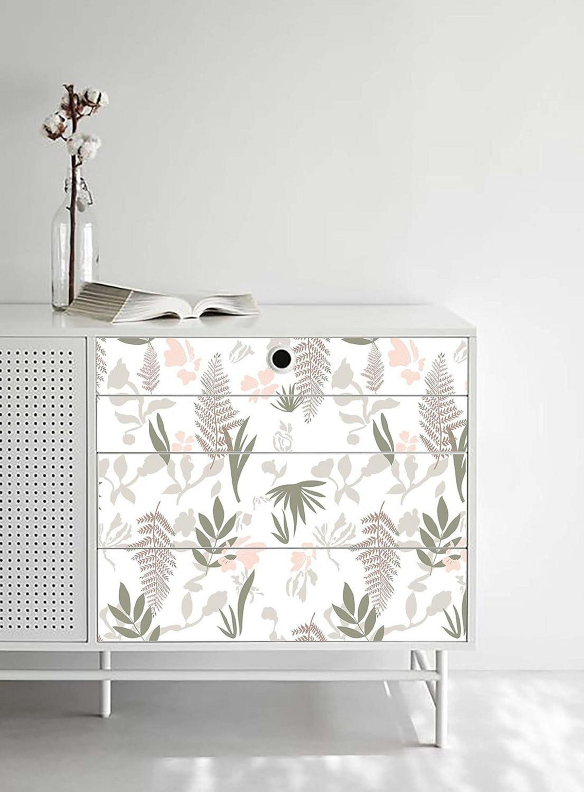 Selbstklebende Tapete Blume Möbelfolie PVC Vintage Holz 44cm x 10m