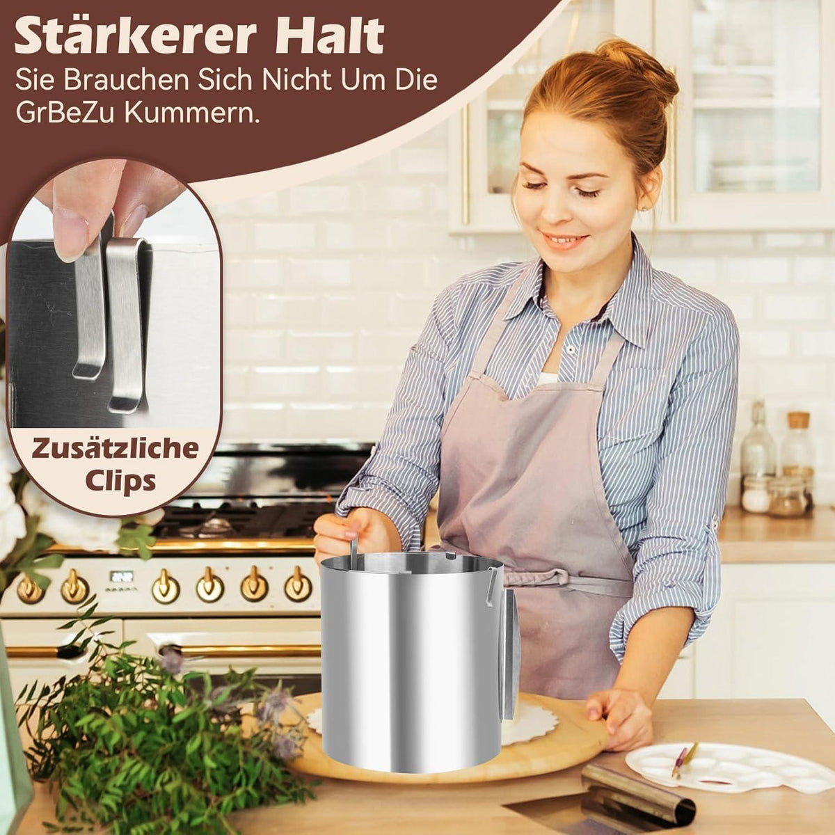 Verstellbarer Tortenring Edelstahl Backform 16-30 cm Hoch 20 cm