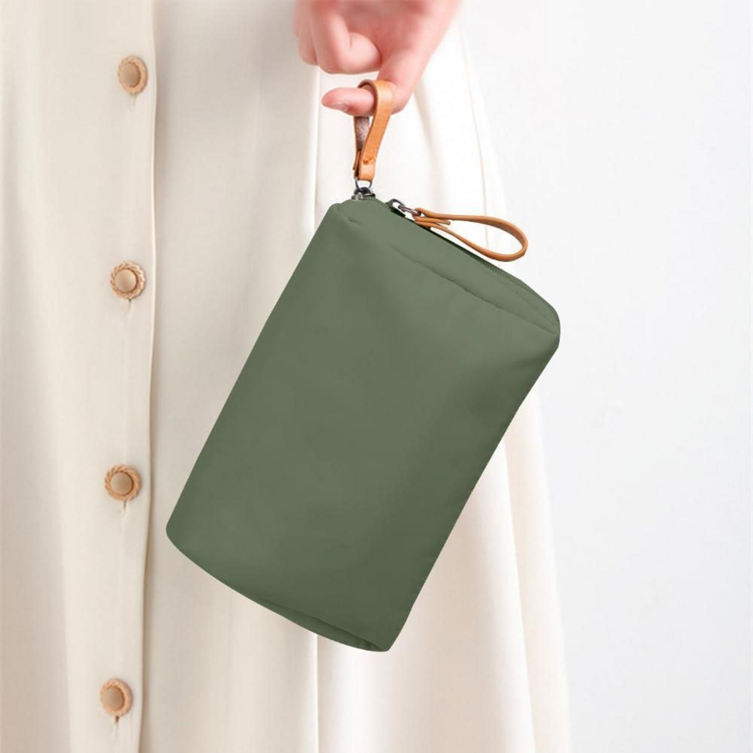 Kleine Kosmetiktasche Damen Make-up Tasche Organizer Grün