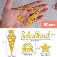 Konfetti Einschulung 2024 Gold Glitzer Schulkind Streudeko