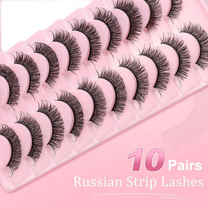 3D Cateye Wimpern Set | 10 Paar D Curl False Eyelashes