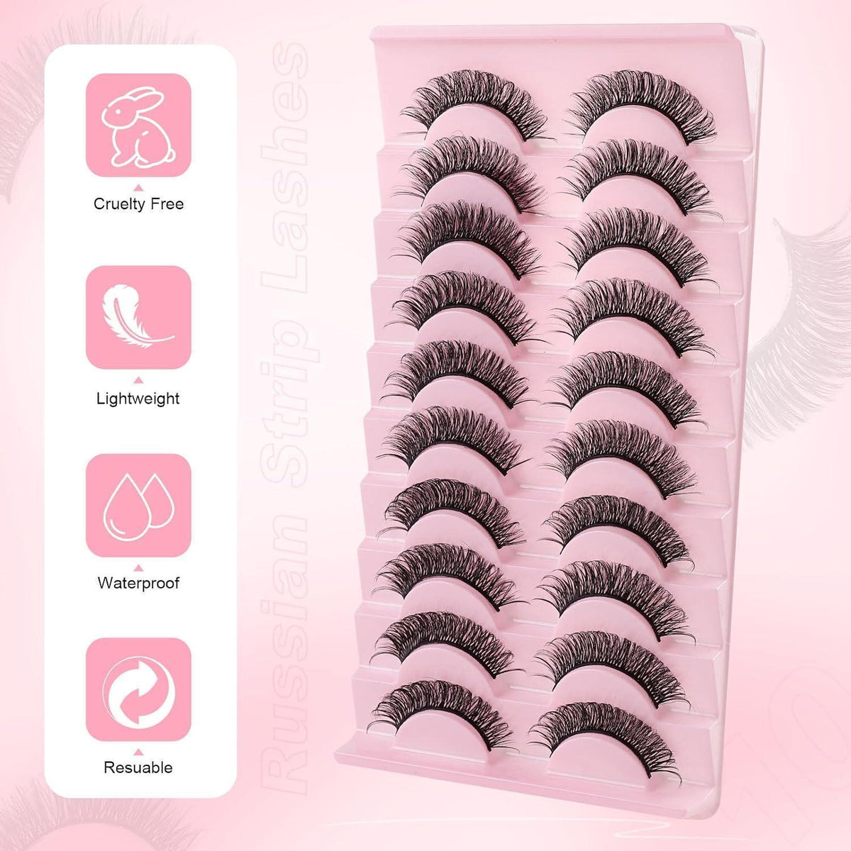 3D Cateye Wimpern Set | 10 Paar D Curl False Eyelashes