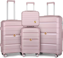 Kofferset 4tlg Handgepäck Trolley Hartschalen Beautycase TSA Schloss