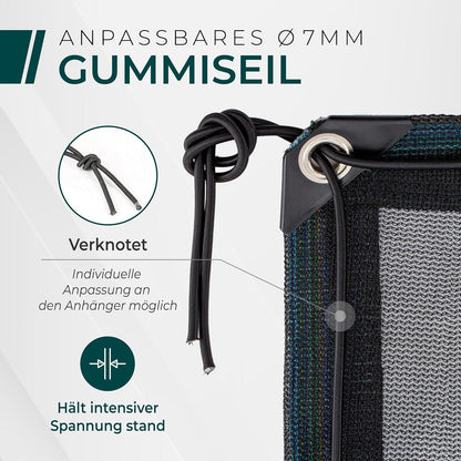 Feinmaschiges Anhängernetz 3x4,5m – Ladungssicherung mit Gummizug