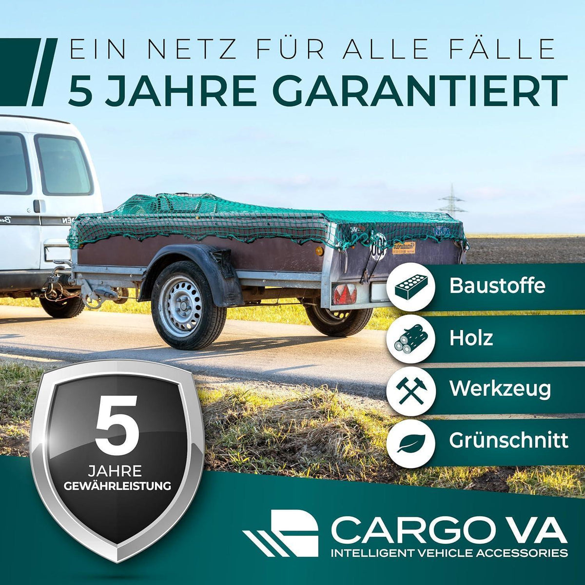 Anhängernetz 3,5x8m – DEKRA geprüft, reißfest & wetterfest