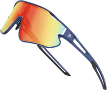 Kinder Sport Sonnenbrille UV400 Baseball Jugend DK268 Blau Schwarz