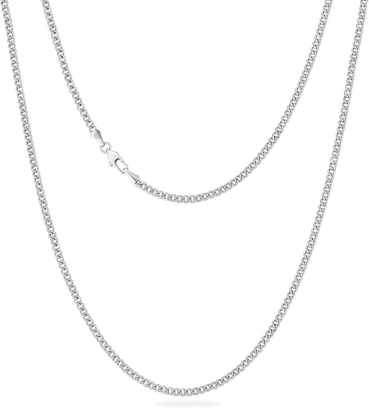 Edelstahl Panzerkette mit Diamantschliff 14K Gold vergoldet 3mm 45.7cm