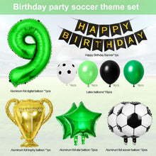 Fußball Luftballon Set 9 Jahre Geburtstag Dekoration Schwarz