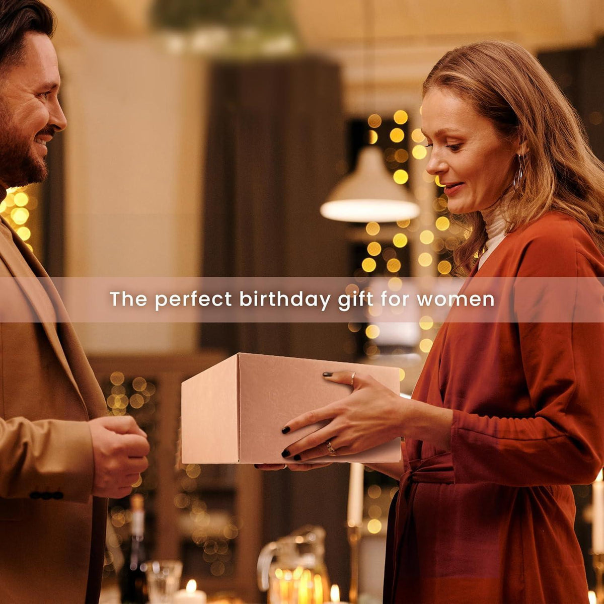 40. Geburtstag Geschenkset für Frauen – Isolierter Becher, Badesalz, Kerze