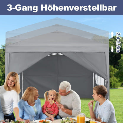 3x3 Faltpavillon Wasserdicht – Partyzelt für Garten & Events