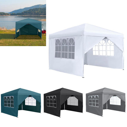 3x3 Faltpavillon Wasserdicht – Garten- & Partyzelt mit Seitenteilen