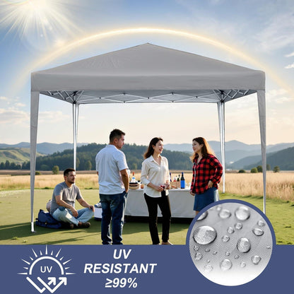 Faltpavillon 3x3m mit Seitenteilen – UV-Schutz & Schnellaufbau