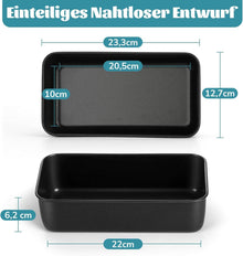 Homikit Kastenform 2er Set Edelstahl Antihaft