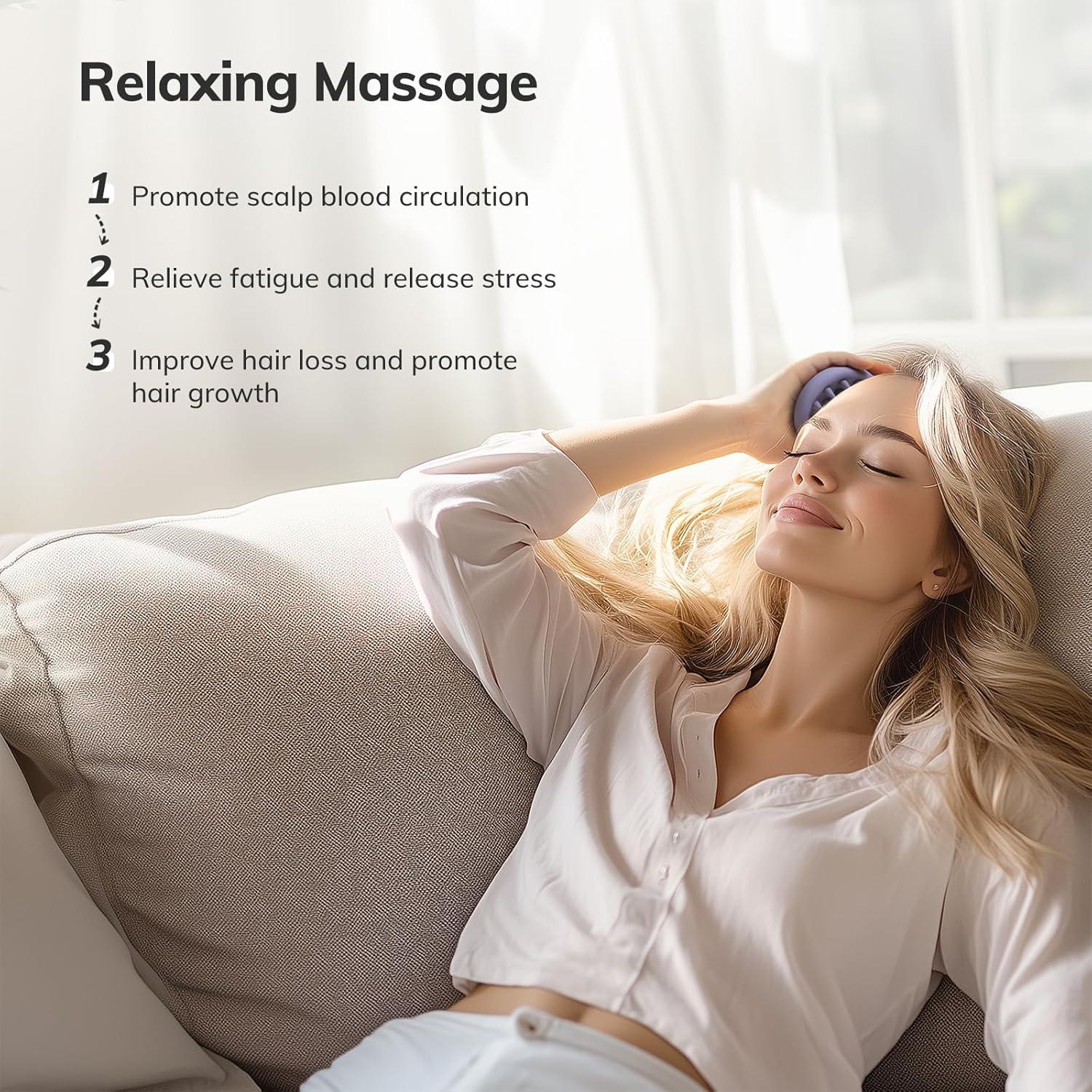 Silikon Kopfhaut Massagebürste Shampoo Bürste für Peeling Kopfmassage