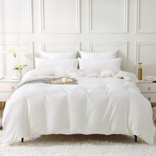 Bettwäsche 100% Baumwolle Milky White 2tlg. Stone Washed