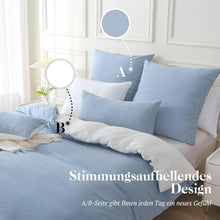 SOULFUL Bettwäsche 155x220 Baumwolle Haiya Blau