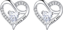 Herz Ohrringe Silber 925 Zirkonia Valentinstag Muttertag Geschenk