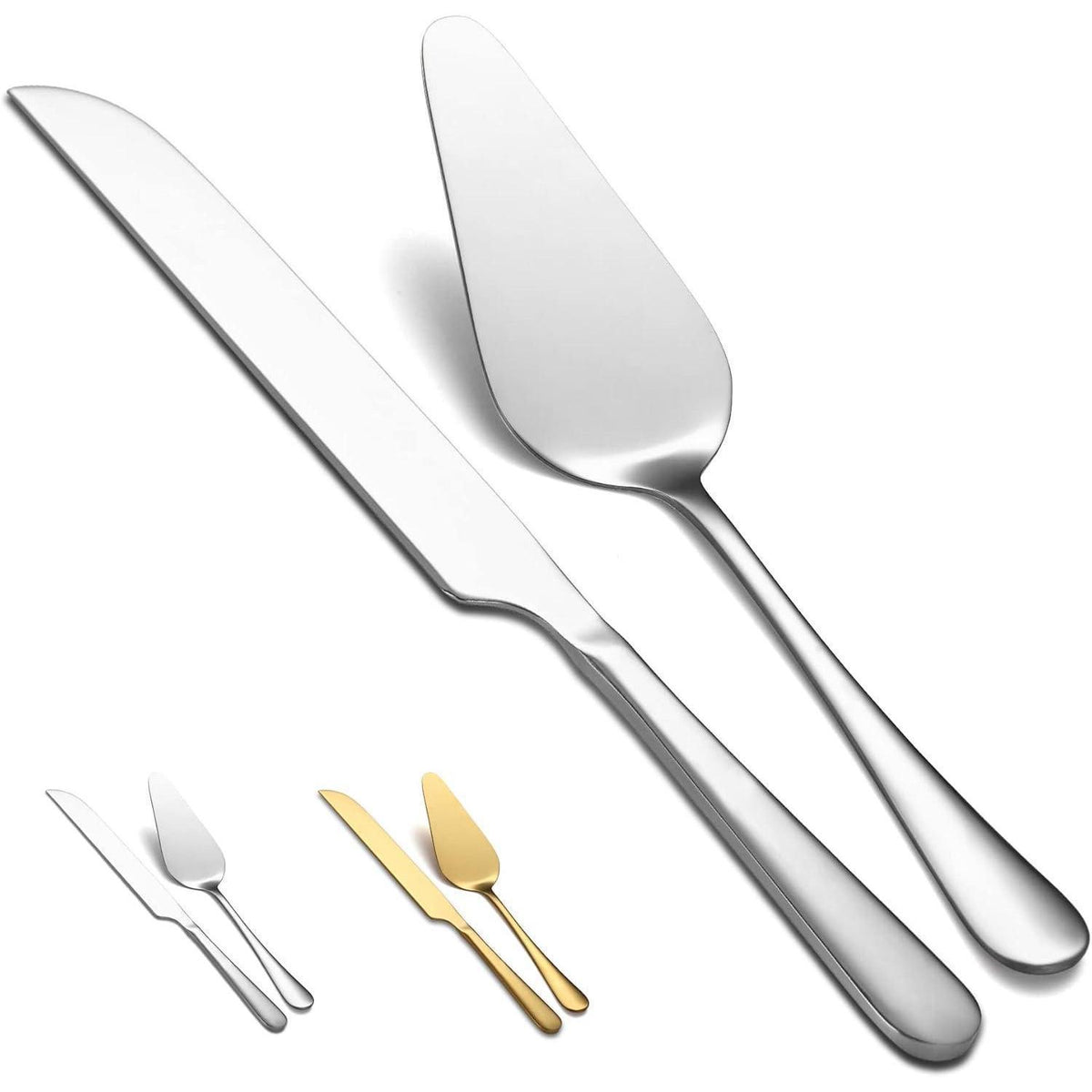 Hochzeits Tortenmesser & Server Set Edelstahl Silber