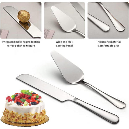 Hochzeits Tortenmesser & Server Set Edelstahl Silber