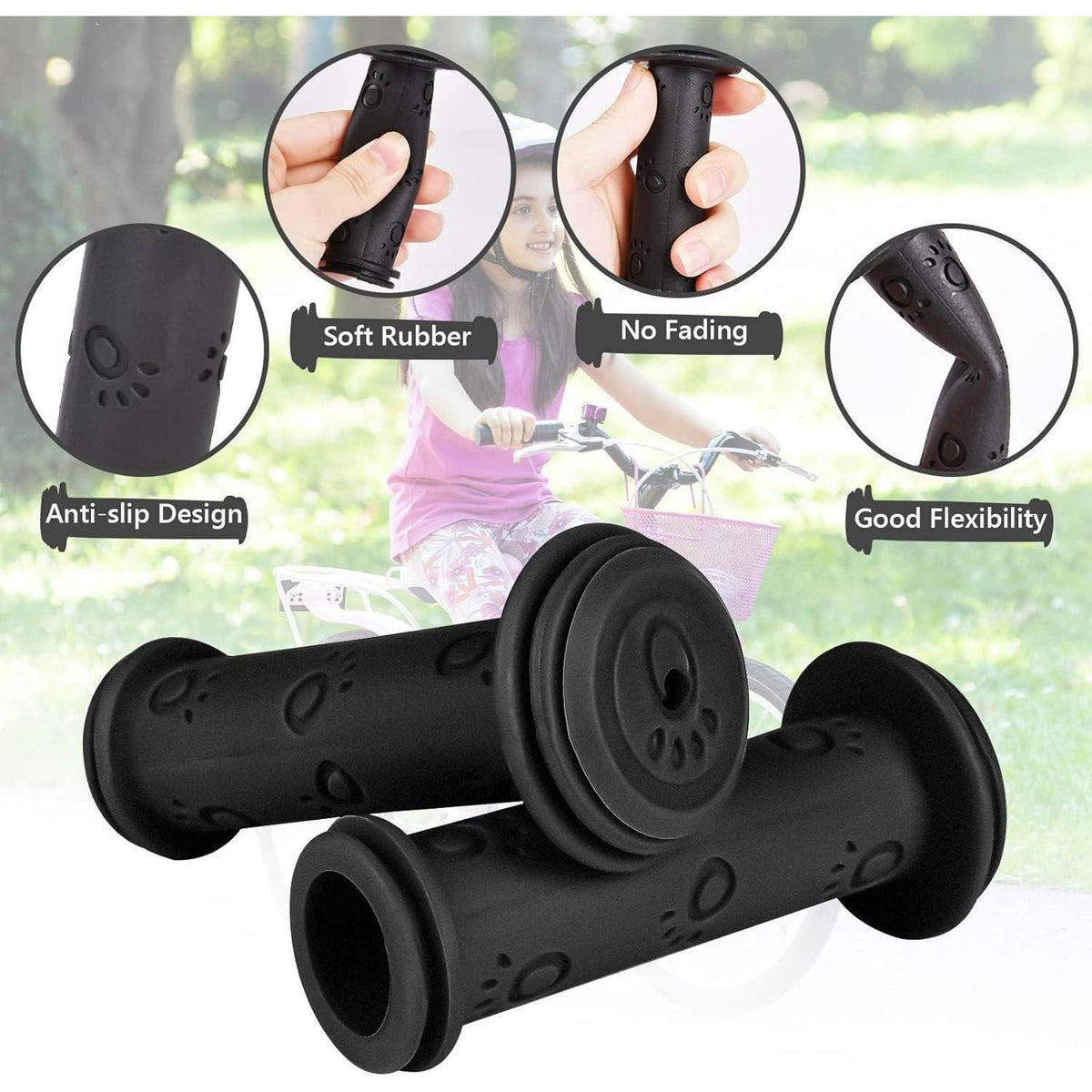Fahrradgriffe Kinder 22mm – Sichere Gummi Grips für Laufrad & Co.