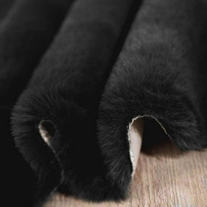 Flauschiger Läufer Teppich Schwarz 60x305 cm - Weich & Waschbar