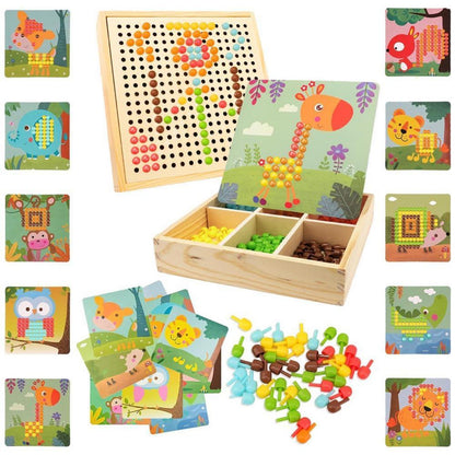 Mosaik Steckspiel für Kinder – Bastelset mit 240 Perlen