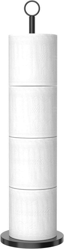 Freistehender Toilettenpapierhalter Edelstahl matt Schwarz