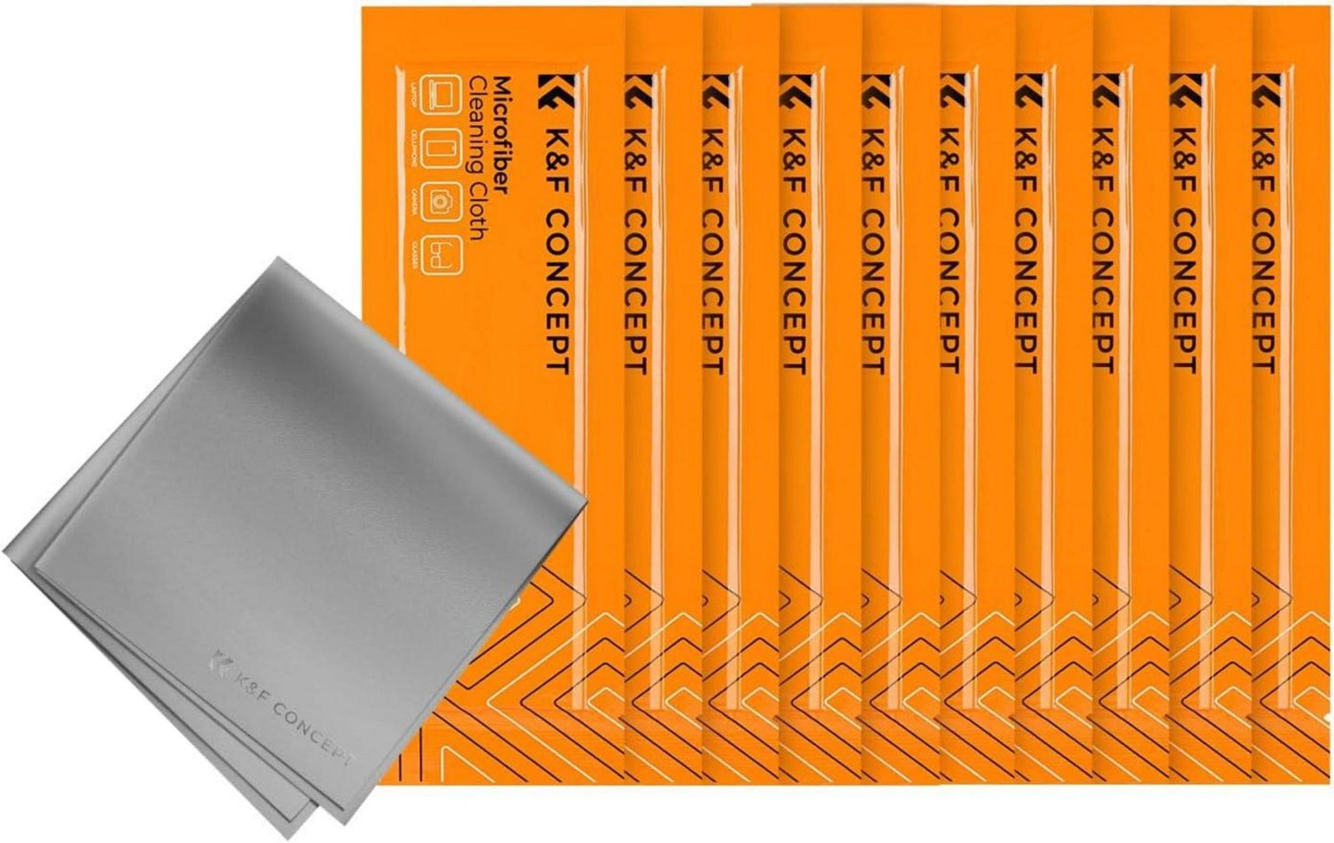 10er Set Mikrofaser Reinigungstuch 15x15cm Vakuumverpackt Grau