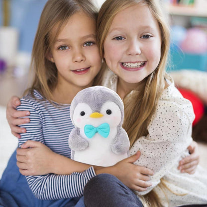 Kuscheltier Pinguin mit Fliege, 25 cm - Flauschiges Stofftier Geschenk für Mädchen