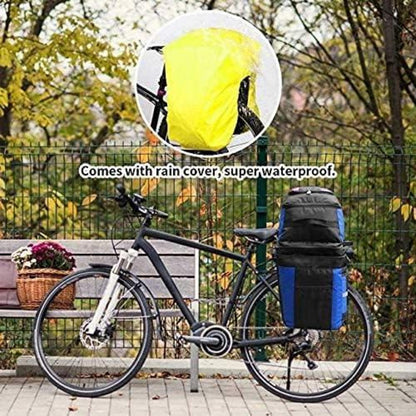 Fahrradtaschen 3-in-1 Gepäckträger 70L wasserdicht Blau