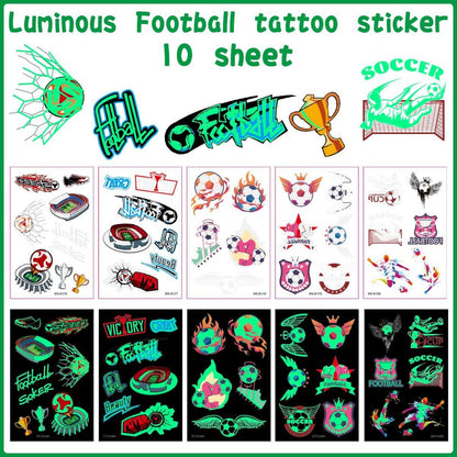 Leuchttattoos Fußball Kinder 10 Blätter Tattoo Jungen Fussball